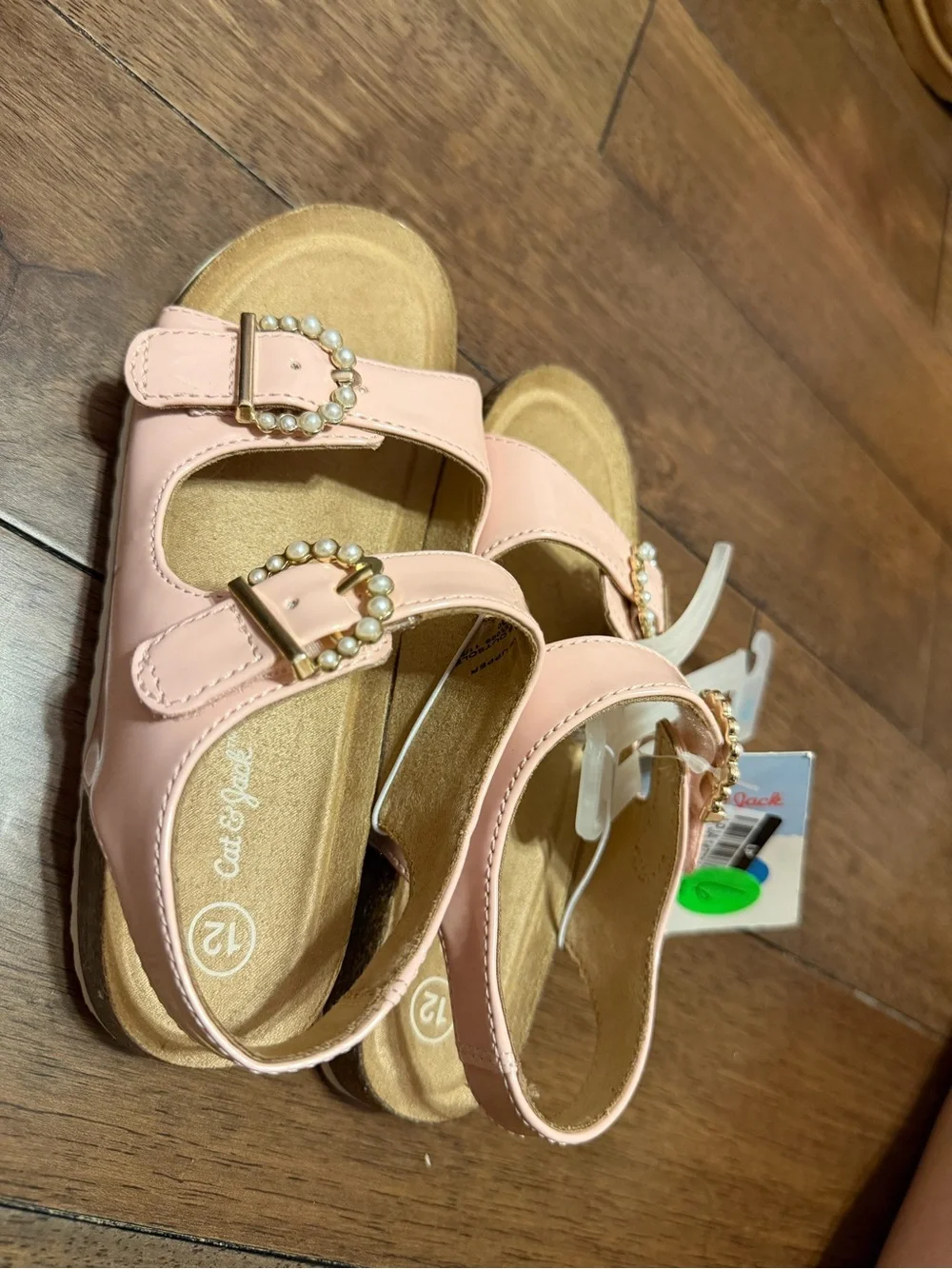 Cat & Jack Light Pink Pearl Buckle Sandals